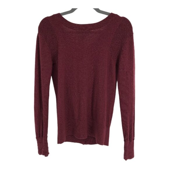 Lululemon Wine Berry Sunset Savasana Pullover cross open back sweater - Picture 2 of 16